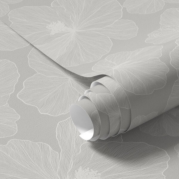 Tapety Duże kwiaty na szarym tle, Tapety Z kwiatami, a00068 : Uwalls.pl