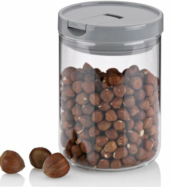 Kela Pojemnik ARIK szkło 900 ml, szary, 0,9 l