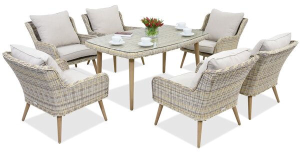 Meble ogrodowe Bilbao Premium 6 Garden Point piaskowe