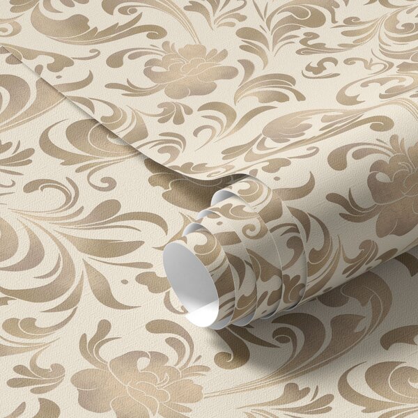 Tapety Beżowe wzory na jasnym tle, Tapety w stylu francuskim, a00084 : Uwalls.pl