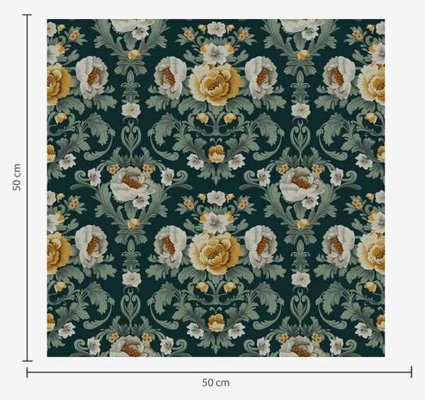 Tapety Żółte i białe kwiaty na ciemnym tle, Tapety Shabby Chic, a00089 : Uwalls.pl