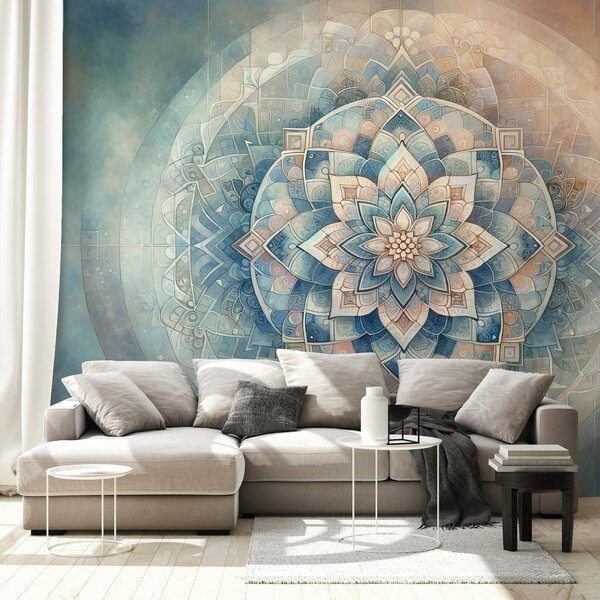 Tapeta mandala w pastelowych odcieniach