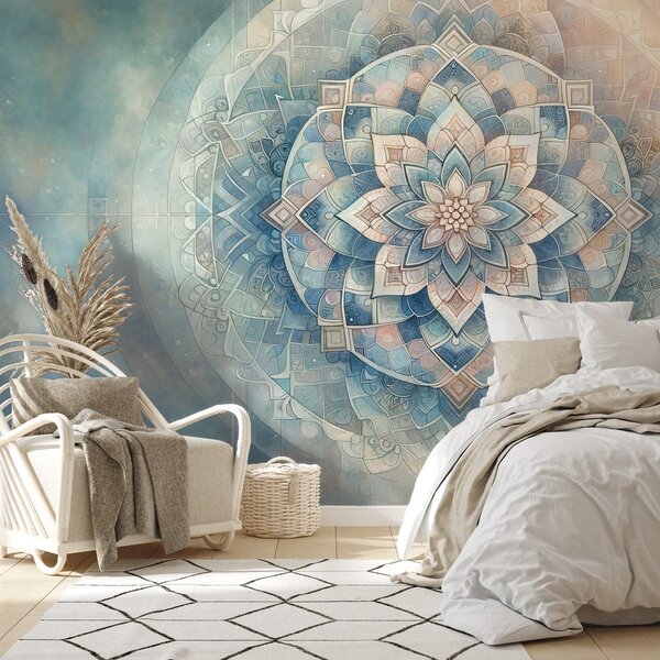 Tapeta mandala w pastelowych odcieniach