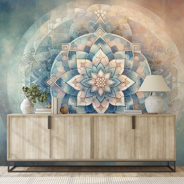 Tapeta mandala w pastelowych odcieniach