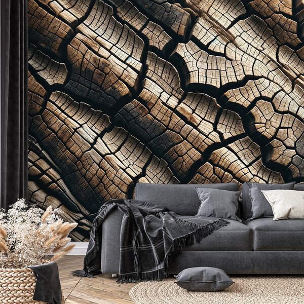Tapeta naturalna tekstura drewna