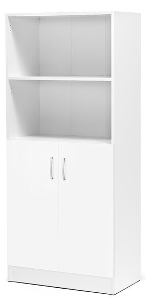Szafa biurowa FLEXUS z dwiema półkami, 1725x760x415 mm, biały