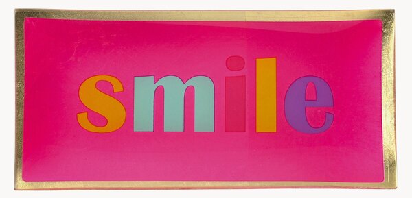 Taca na drobiazgi ze szkła Pocket Tray Smile