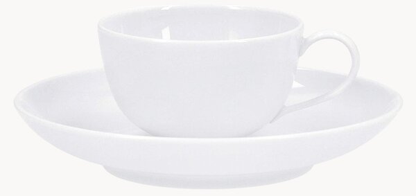 Ręcznie wykonany komplet filiżanek ze spodkiem z porcelany Urbino, 2 elem