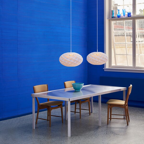 Lampa Wisząca Louis Poulsen, Patera Oval, ściemnialny, biały, salon, tworzywo sztuczne, design