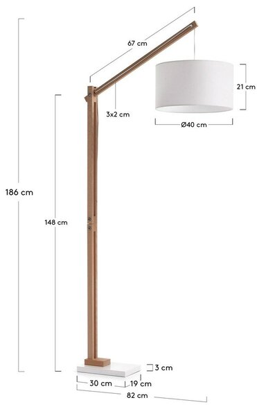 Lampa stojąca Kave Home Izaar