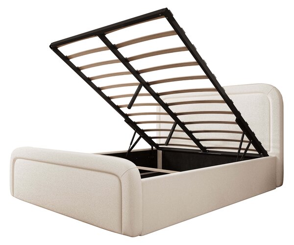 MebleMWM Łóżko tapicerowane z pojemnikiem SFG0154 | 180x200 | Boucle | Cream #33