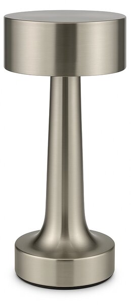 Stata - Lampka Stołowa Nocna LED 22 cm USB-C Srebrna Akumulator