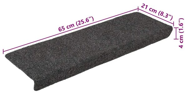 Materiałowe dywaniki na schody 30 sztuk anytracyt F1-D88