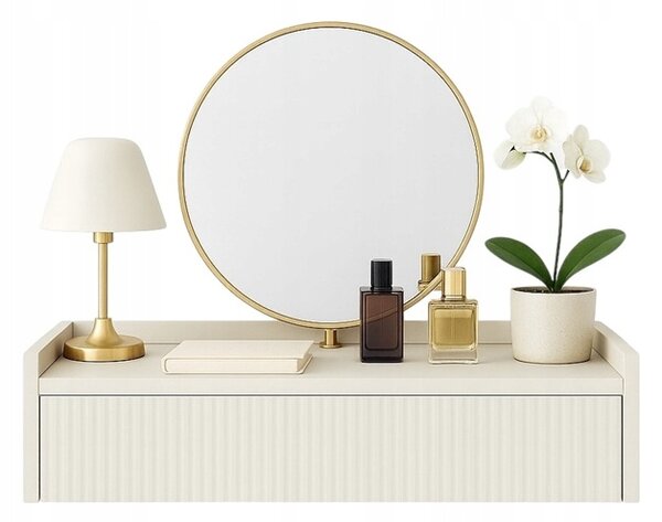 Toaletka / konsola "NUVIA" kaszmir 75 cm, wisząca, ryflowana