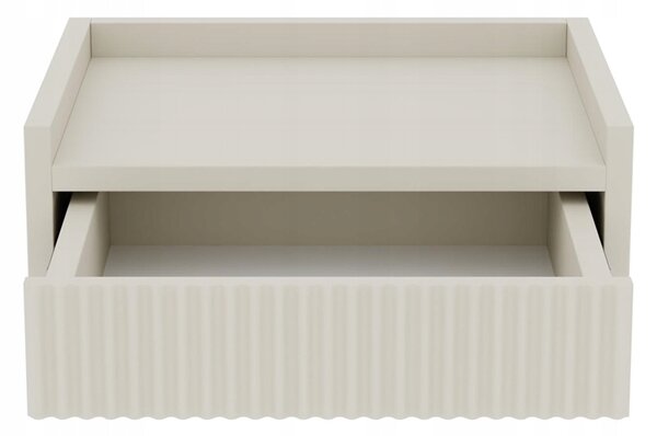 Stolik nocny NUVIA 45'' kaszmir, wiszący, ryflowany