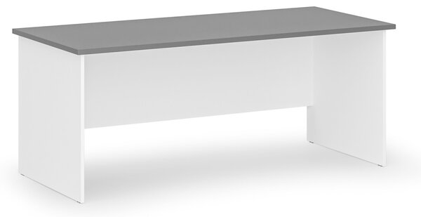 Biurko PRIMO WHITE, 180x80 cm, biały/grafit