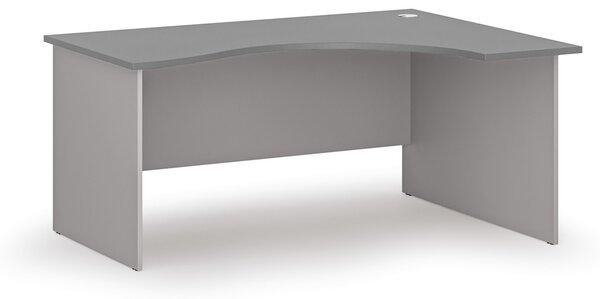 Ergonomiczne biurko PRIMO GRAY, 160x120 cm, prawe, szary/grafit