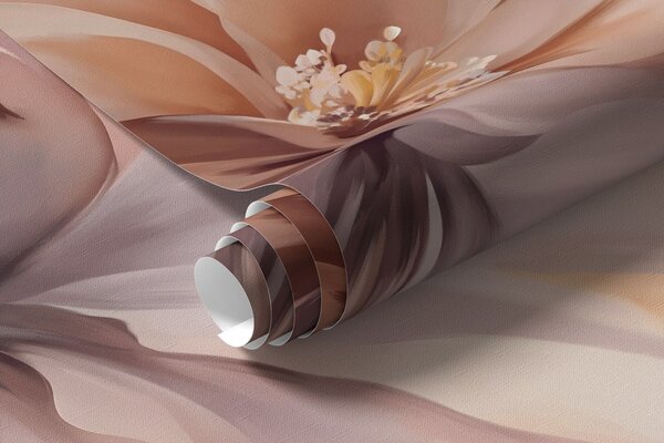 Fototapety Delikatna grafika kwiatowa z dużymi pastelowymi kwiatami z półprzezroczystymi płatkami, miękkimi, Fototapety Akwarele, w09050 : Uwalls.pl