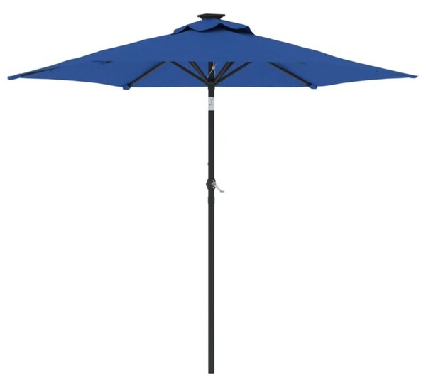 Parasol ogrodowy na stalowym słupku, lazurowy, 225x225x212 cm