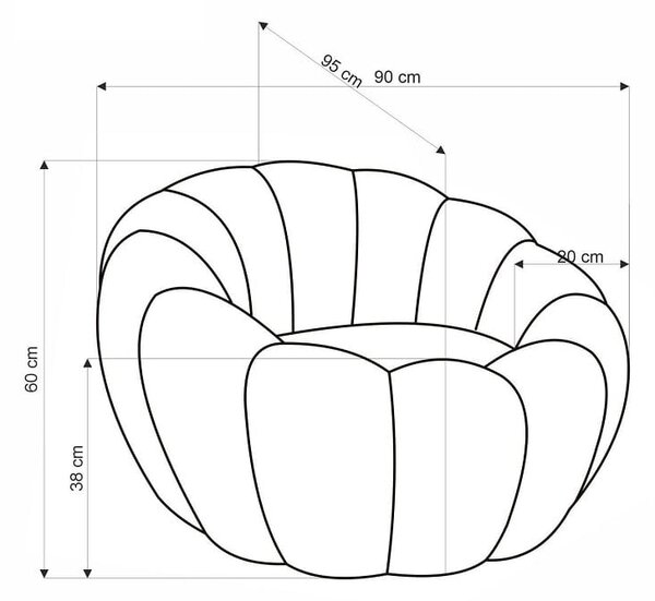Beżowy fotel w stylu donut | Umeblowana.com