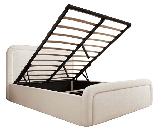 MebleMWM Łóżko tapicerowane z pojemnikiem SFG0154P | 180x200 | Boucle | Cream #33