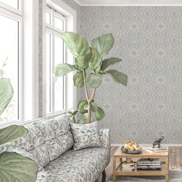 Tapety Niebieskie wzory, Tapety w stylu francuskim, a00113 : Uwalls.pl