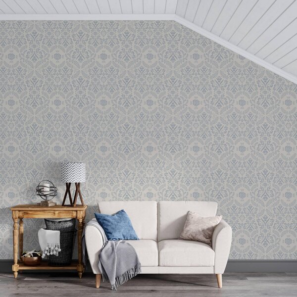 Tapety Niebieskie wzory, Tapety w stylu francuskim, a00113 : Uwalls.pl