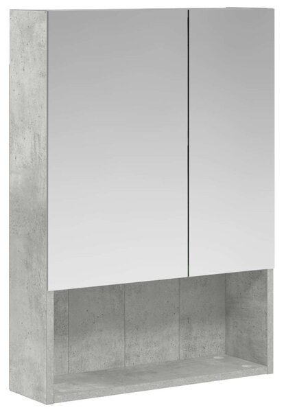Szafka z lustrem do łazienki betonowy szary 50 x 14,5 x 70 cm