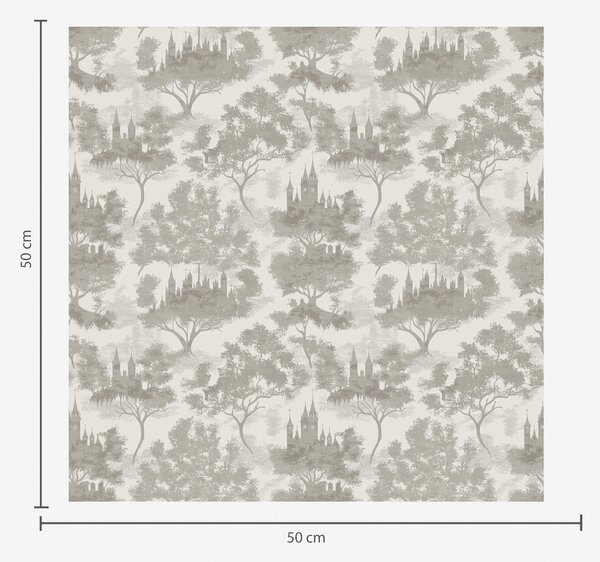 Tapety Zamek w lesie w szaro-beżowym stylu, Tapety las, Tapety Drzewa, a00130 : Uwalls.pl