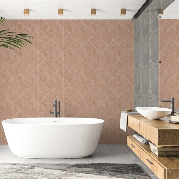 Tapety Romby i graficzne linie w odcieniach ziemi, Tapety w stylu skandynawskim, a00141v1 : Uwalls.pl