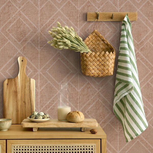 Tapety Romby i graficzne linie w odcieniach ziemi, Tapety w stylu skandynawskim, a00141v1 : Uwalls.pl