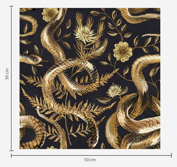 Tapety Węże i kwiaty na ciemnym tle, Tapety Z kwiatami, a00158 : Uwalls.pl