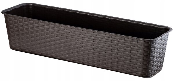 Doniczka balkonowa 60 cm, brązowa
