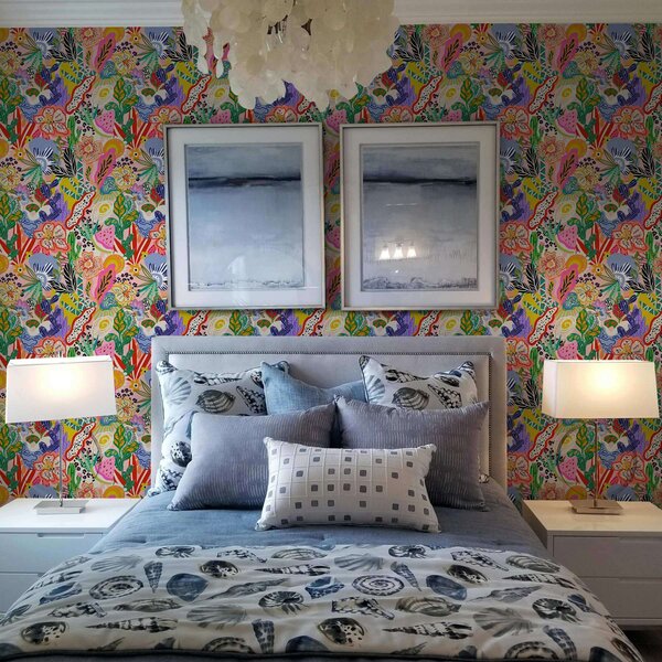 Tapety Abstrakcyjny kwiatowy nadruk w stylu pop-art, Tapety Z kwiatami, a00167 : Uwalls.pl