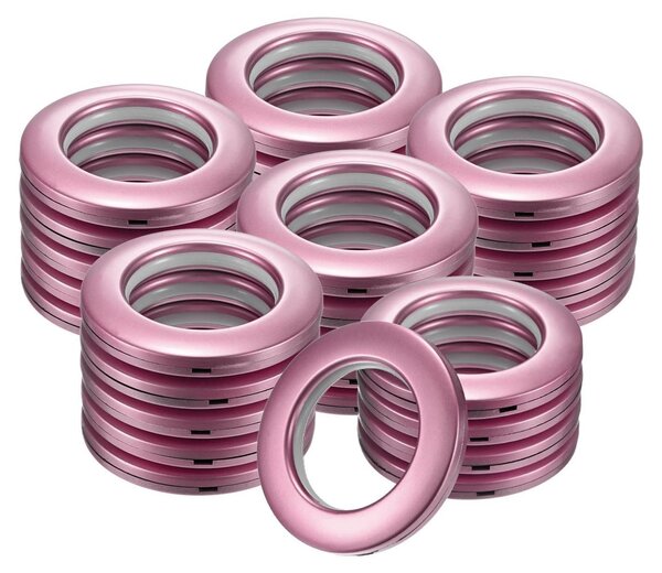 M METERXITY, zestaw 25 sztuk, pierścienie do zasłon, średnica wewnętrzna 1-9/16 cala, plastikowe pierścienie zaciskowe, małe oczka, ciche pierścienie do zasłon rzymskich, do okien/tkanin, zasłon, pierścienie do zasłon [matowy fiolet]
