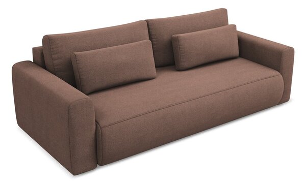 Różowa rozkładana/ze schowkiem sofa 238 cm Kapua – Makamii