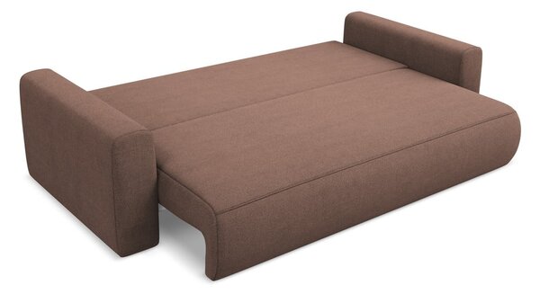 Różowa rozkładana/ze schowkiem sofa 238 cm Kapua – Makamii