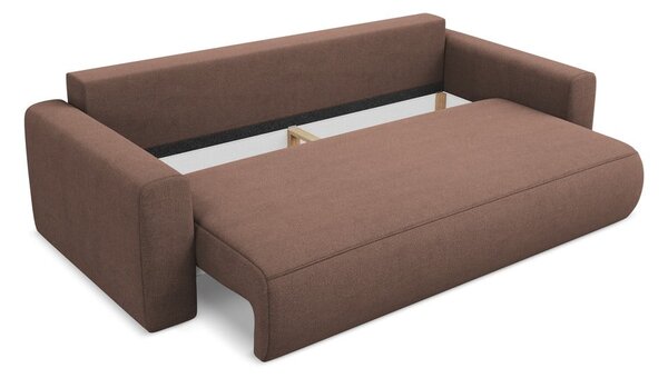 Różowa rozkładana/ze schowkiem sofa 238 cm Kapua – Makamii