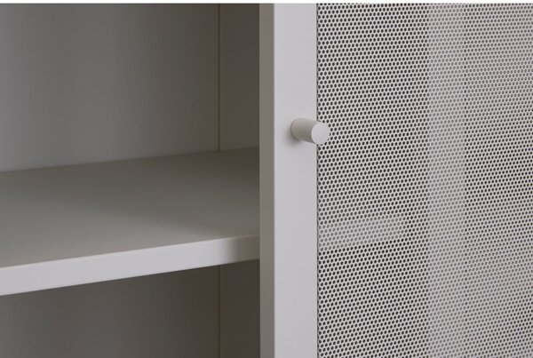 Szara metalowa szafka z drzwiami przesuwnymi 90x180x40 cm Veep – Unique Furniture