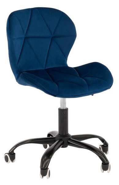 EMWOmeble Krzesło obrotowe ART118S / granatowy welur, noga czarna