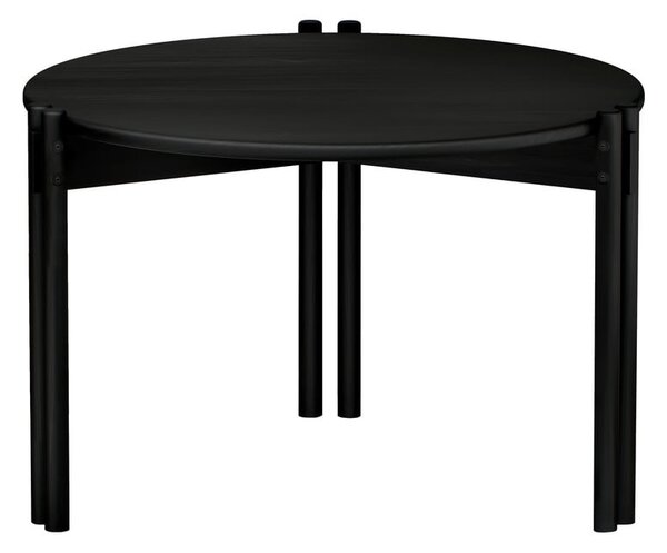Czarny okrągły stolik z litego drewna sosnowego ø 60 cm Sticks – Karup Design