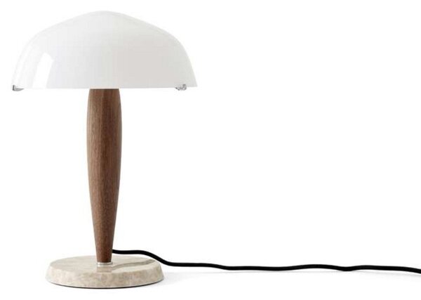 Lampa Stołowa &Tradition, ściemnialny, drewniany, salon, szkło, nowoczesny
