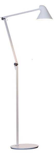 Lampa Podłogowa Louis Poulsen, NJP, ściemnialny, biały, salon, metal, design