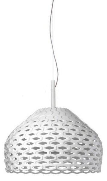Lampa Wisząca FLOS, Tatou, ściemnialny, biały, salon, tworzywo sztuczne, design