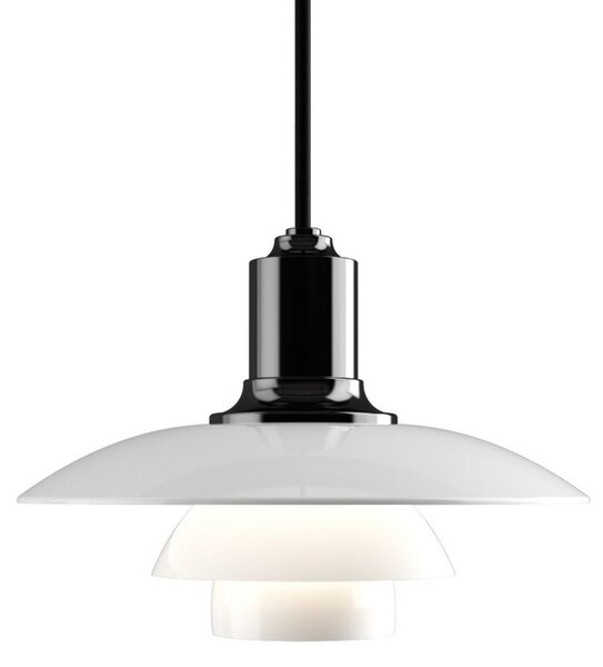 Lampa Wisząca Louis Poulsen, PH 2/1, ściemnialny, biały, salon, szkło, design