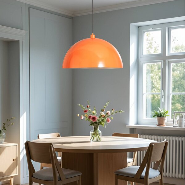 Lampa wisząca Kure Opviq, możliwość ściemniania, żółty / pomarańczowy, kuchnia, metal, nowoczesny