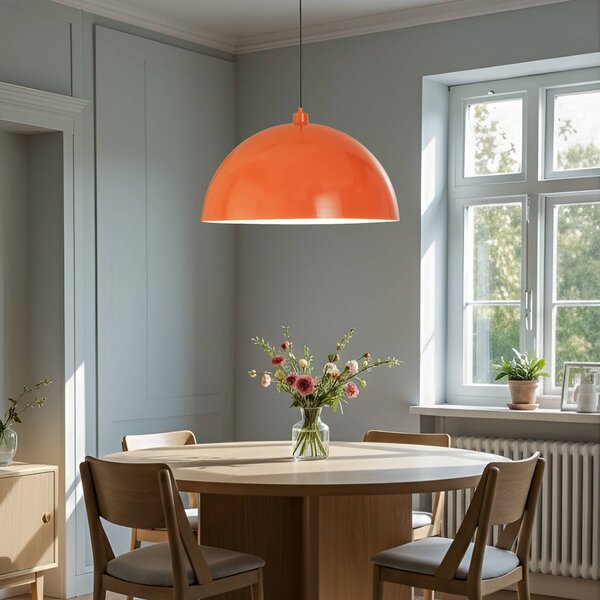 Lampa wisząca Kure Opviq, możliwość ściemniania, żółty / pomarańczowy, kuchnia, metal, nowoczesny