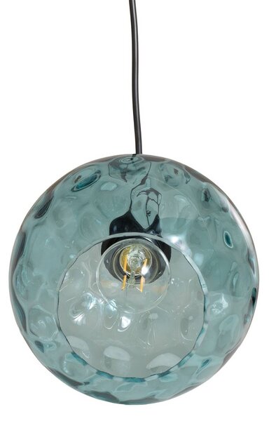 Lampa wisząca szklana Benek Opviq, możliwość ściemniania, niebieski, salon / jadalnia, szkło, młodzieżowy
