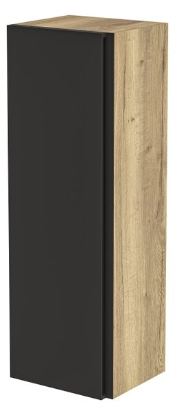 Wisząca szafka Loftia pionowa z trzema półkami 40 cm - artisan / czarny mat
