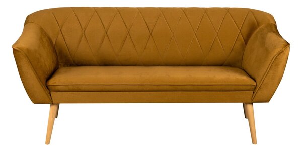 Stylowa Skandynawska Sofa Rosa 3 Osobowa Złoty